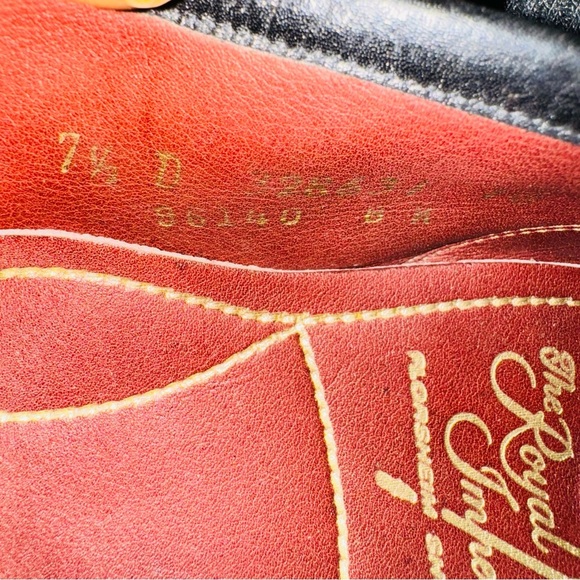 Black Leather Slip-On Loafers with Gold-Toned Bar - Picture 6 of 9